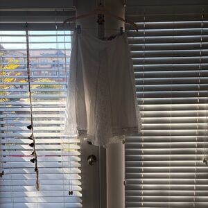 Bundle 3 for $50 | White cotton lace midi skirt